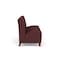 Lesro Siena Lounge Reception Armless 3 Seat Tandem Seating No Center Arms, Walnut, RF Nebbiolo Upholstery SN3102 - alternate 2